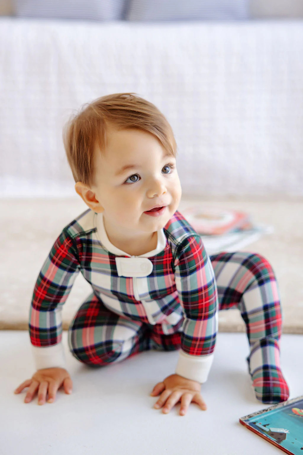 Knox's Night Night (Unisex) - Aiken Place Plaid with Palmetto Pearl | The Beaufort Bonnet Company