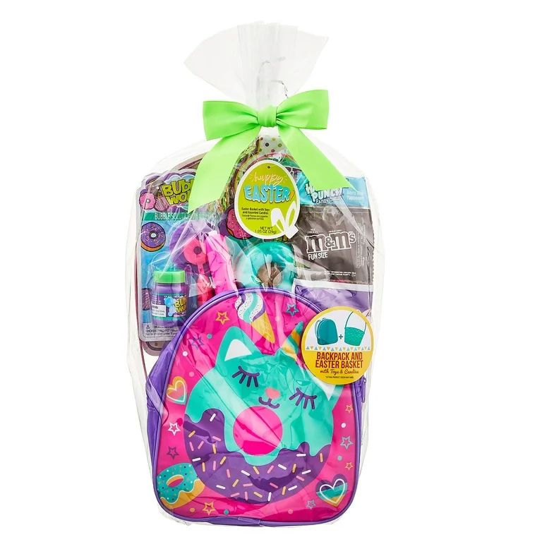 Donut Child Backpack Filled Easter Basket with Toys and Candies - Girl, Wondertreats | Walmart (US)
