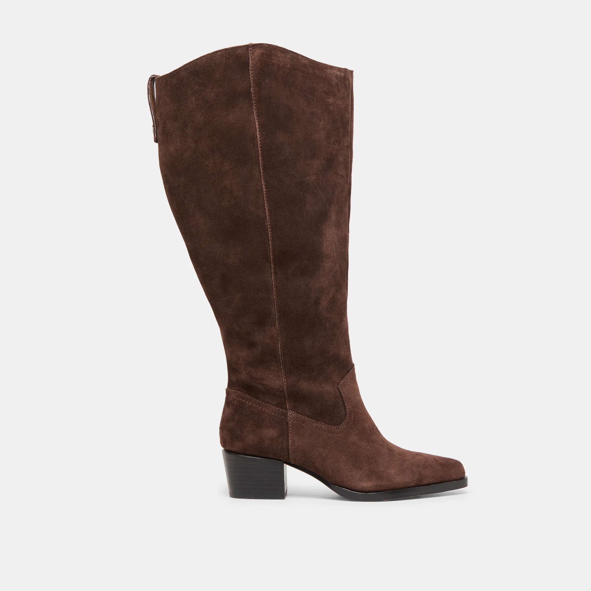 Virona H2O Waterproof Dk Brown Suede Extra Wide Calf Boots | Dolce Vita | DolceVita.com