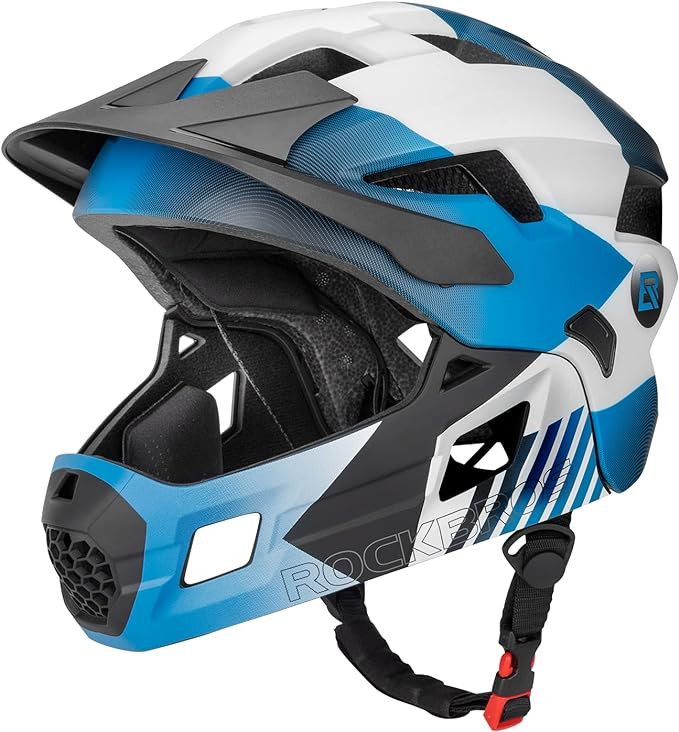 ROCKBROS Kids Full Face Helmet Kids Bike Helmets Lightweight Toddler Mountain Bike Helmet Detacha... | Amazon (US)