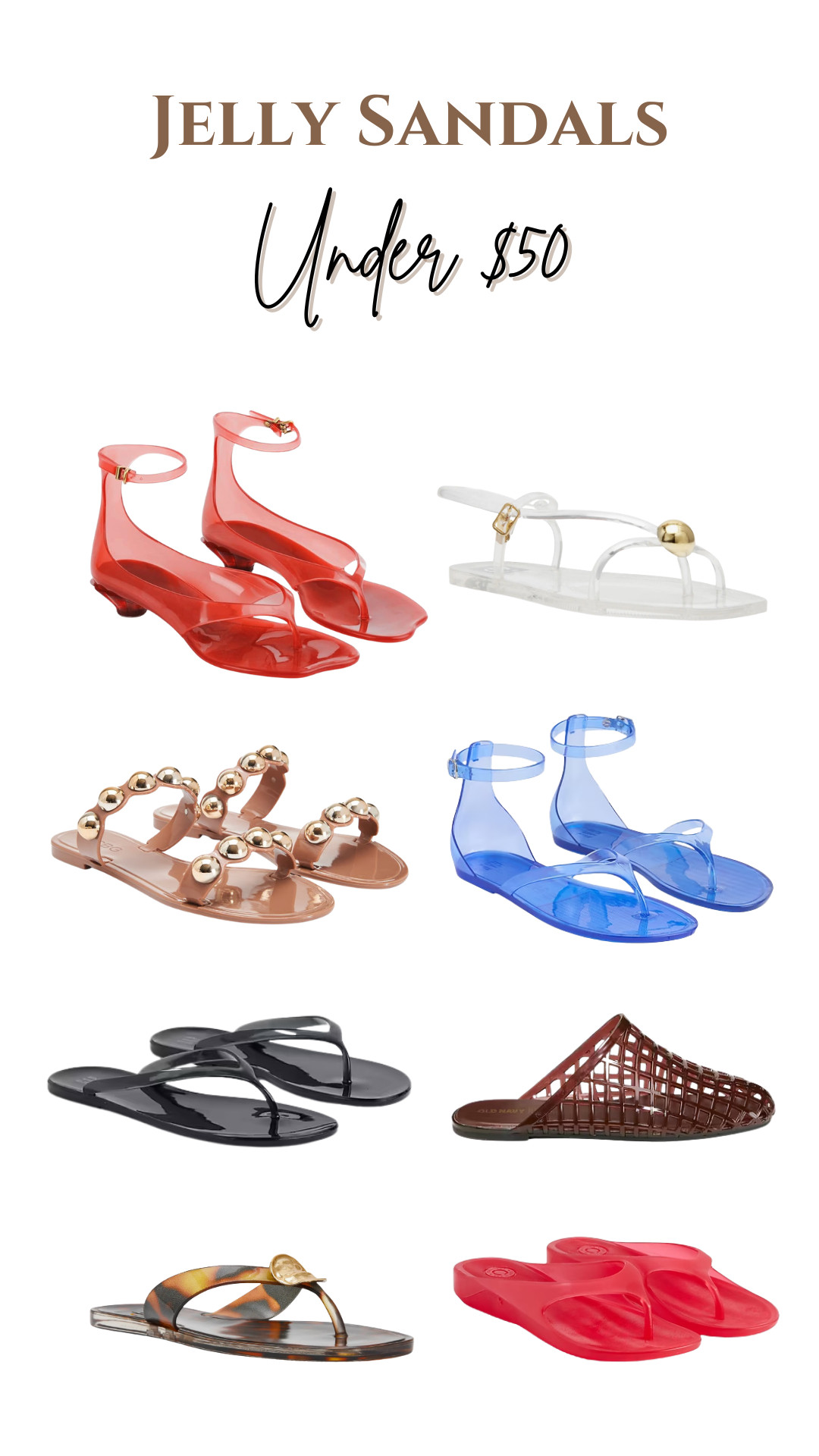 Jelly sandals are officially back for summer ☀️ Loving these fun, easy-to-style picks under $50!

#JellySandals #SummerShoes #SandalsUnder50 #SummerStyle #BeachStyle #VacationOutfits #ShoeTrend #LTKStyle #LTKFinds #AffordableFashion #WarmWeatherStyle #CasualChic #TrendingNow #SummerFashion #SandalSeason 

 #LTKootd #LTKActive