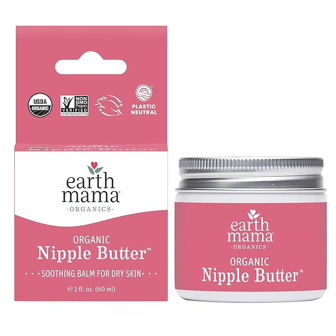 Organic Nipple Butter™ Breastfeeding Cream by Earth Mama | Postpartum Essentials Safe for Nursi... | Amazon (US)