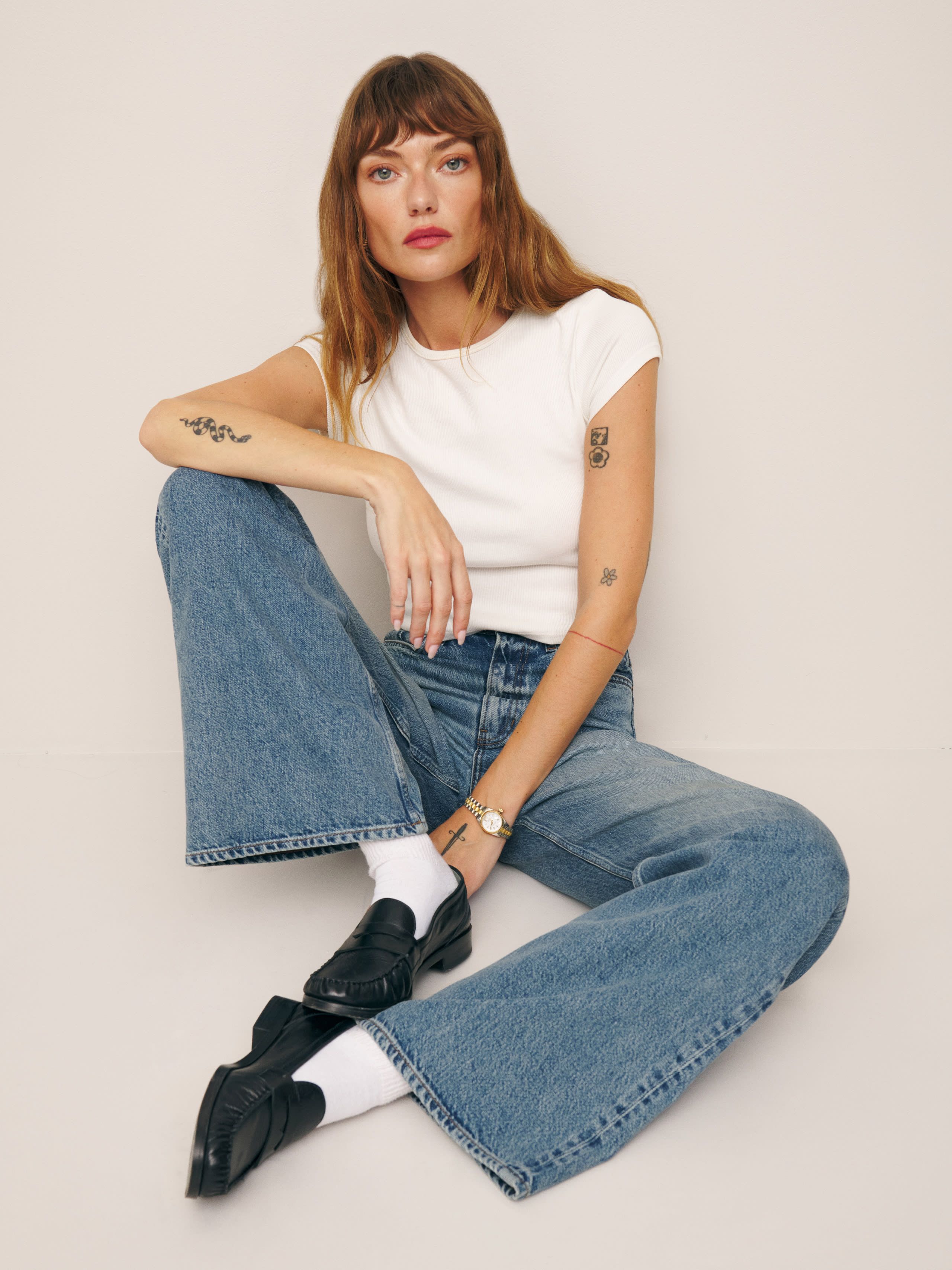 Cary High Rise Slouchy Wide Leg Jeans | Reformation (Global)