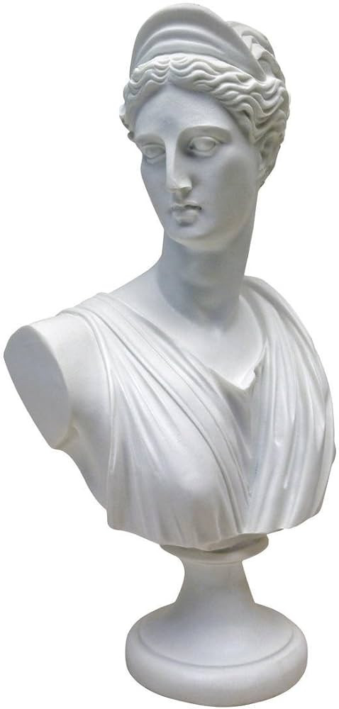 Design Toscano PD72519 Diana of Versailles Bonded Marble Resin Sculptural Bust, White | Amazon (US)