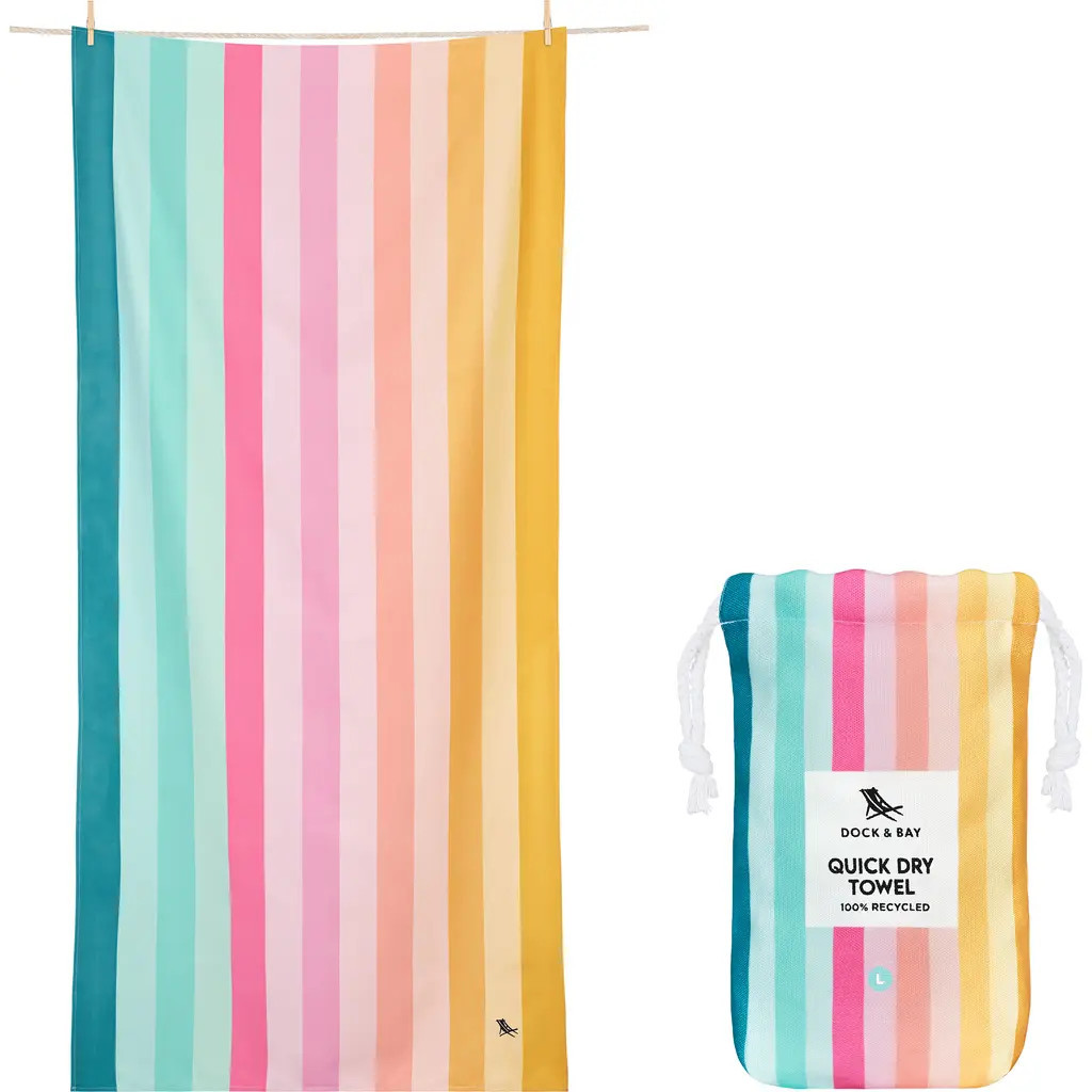 Dock & Bay Quick Dry Beach Towel in Coastal Candy at Nordstrom, Size Large | Nordstrom