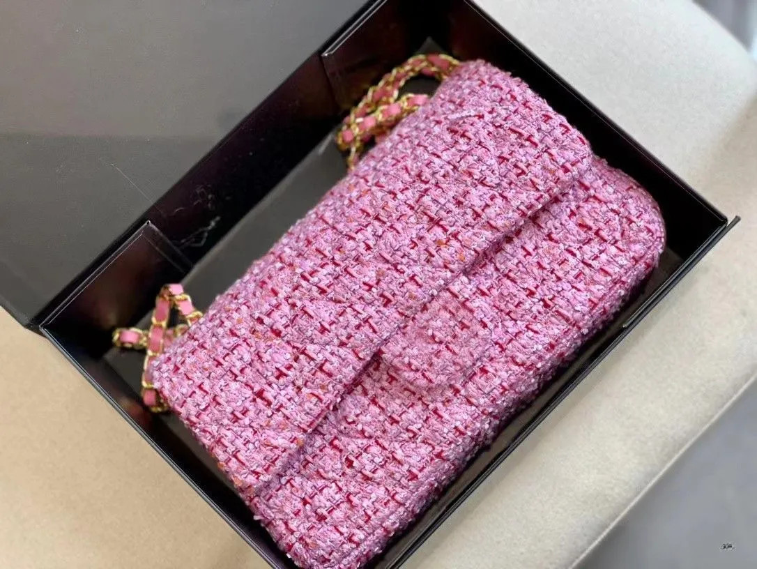 Autumn Tweed Fashion Classic Double Flap Bags Matelasse Chain Cross Body Shoulder Famous Luxury D... | DHGate