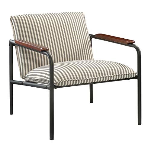 Sauder Vista Key Lounge Chair, L: 26.77" x W: 28.35" x H: 26.77", Gray/White finish | Amazon (US)