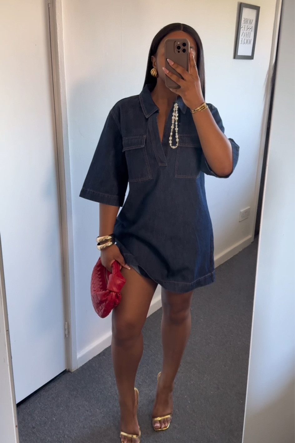 Denim mini dress curated on LTK