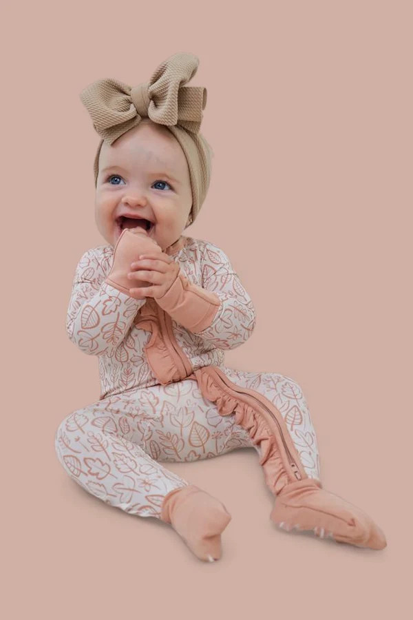 AUTUMN LEAVES DREAM RUFFLE ROMPER | Dream Big Little Co.