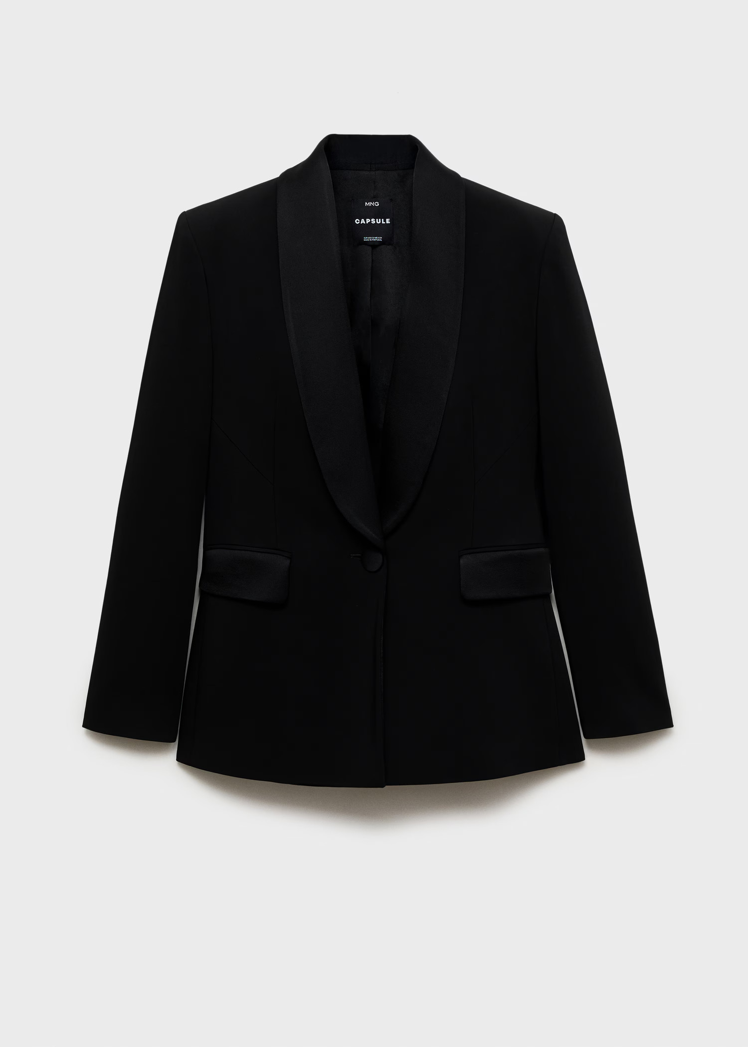 Suit jacket with satin details - Women | MANGO USA | Mango (US/MX/AU)