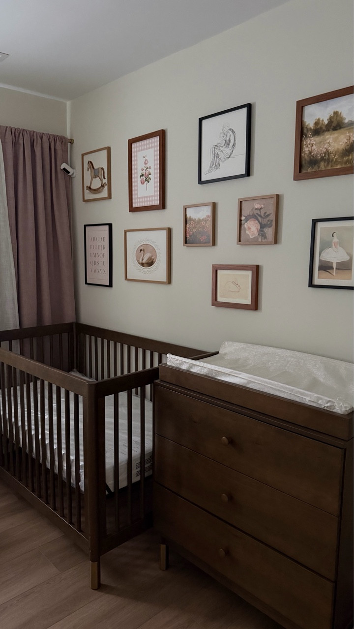 The tiny nursery is ready for our baby girl 🎀🩷 #smallnurseryideas #tinynursery #nurseryinspo