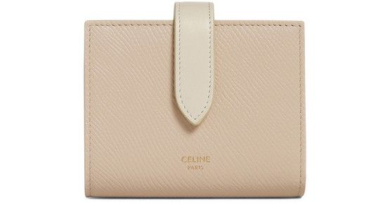 Small Strap Wallet In Bicolour Grained Calfskin - CELINE | 24S (APAC/EU)