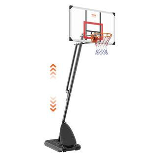 Basketball Hoop and Goal 7.6-10 ft. Adjustable Height Portable Backboard System 50 in. Kids and Adults Basketball Set | The Home Depot