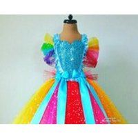 Rainbow Super Sparkly Tutu DressBirthday, Party, Photoshoot, Pageant, Fancy Dress FREE UK DELIVERY | Etsy (UK)