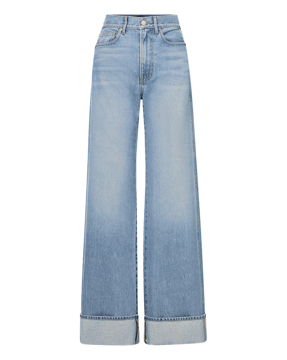 Taylor Cuffed Wide-Leg Jean in Bright Nova | Veronica Beard | Veronica Beard