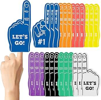 24 Pcs Mini Foam Fingers, We're #1 Sport Fan Foam Finger for Sports Hand Themed Party, Foam Hand ... | Amazon (US)
