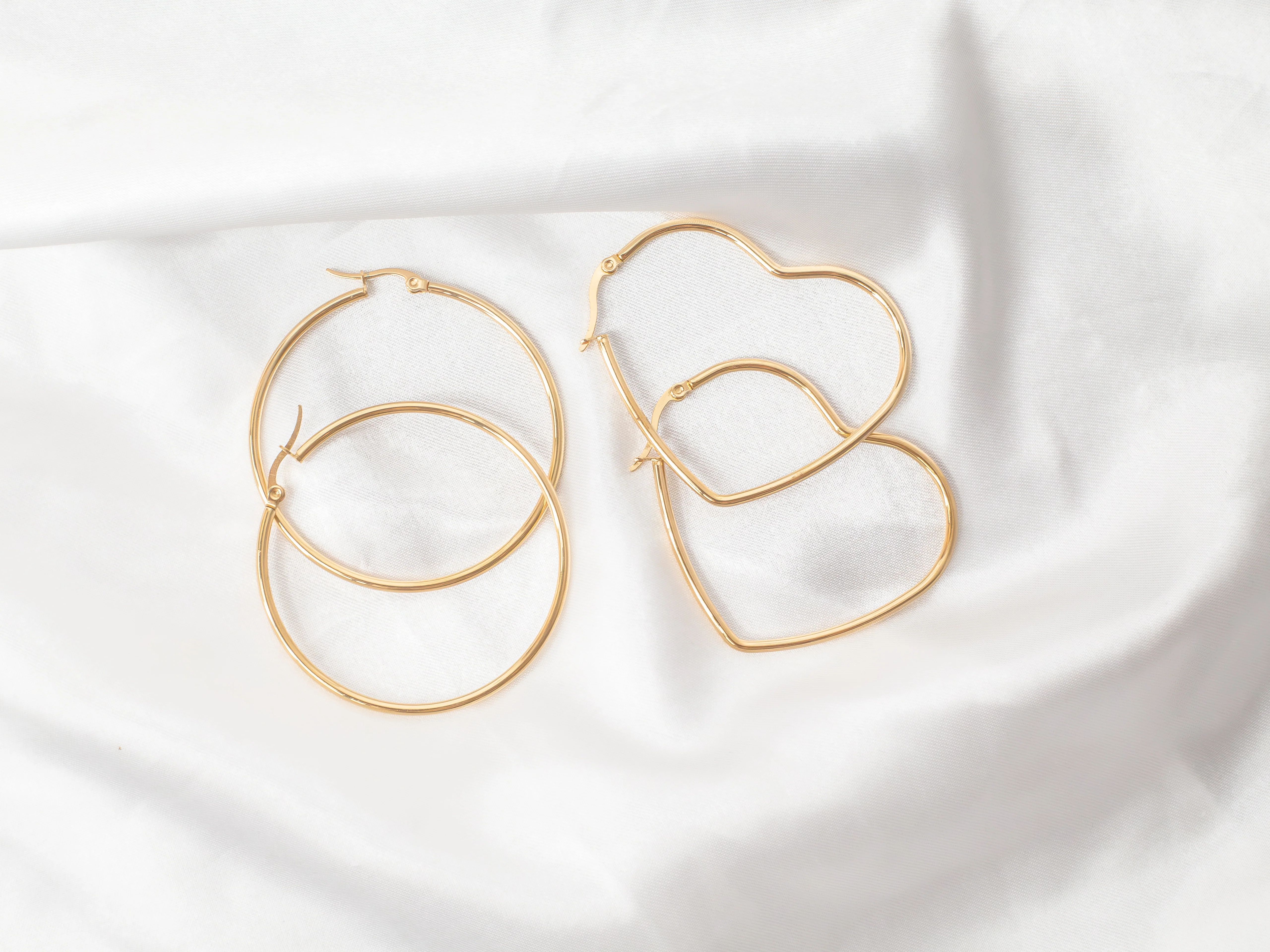 316L Stainless Steel Heart Hoop Duo | KC Chic Designs