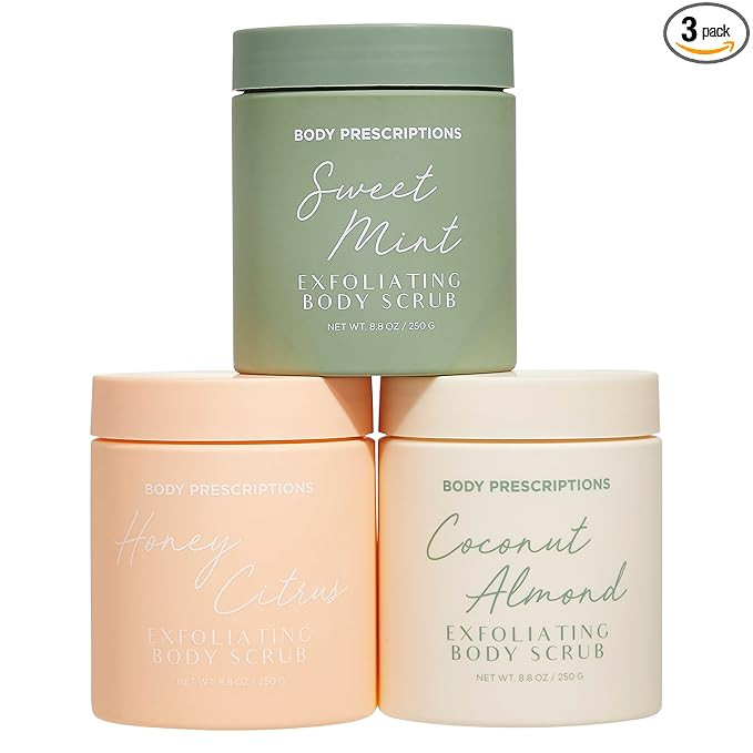 Body Prescriptions Exfoliating Body Scrub – Body Cleanser for Nourished, Ultra-Smooth Skin, Hon... | Amazon (US)