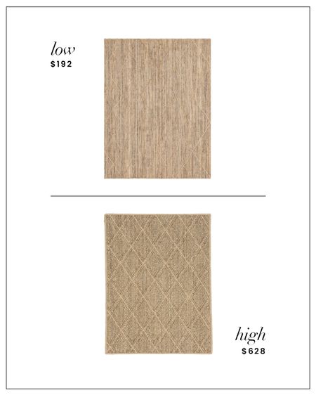 High / Low : classic woven jute rug with a timeless diamond detail. Both would be great as a large area rug or for layering alongside vintage! 

#LTKhome #LTKsalealert #LTKFind