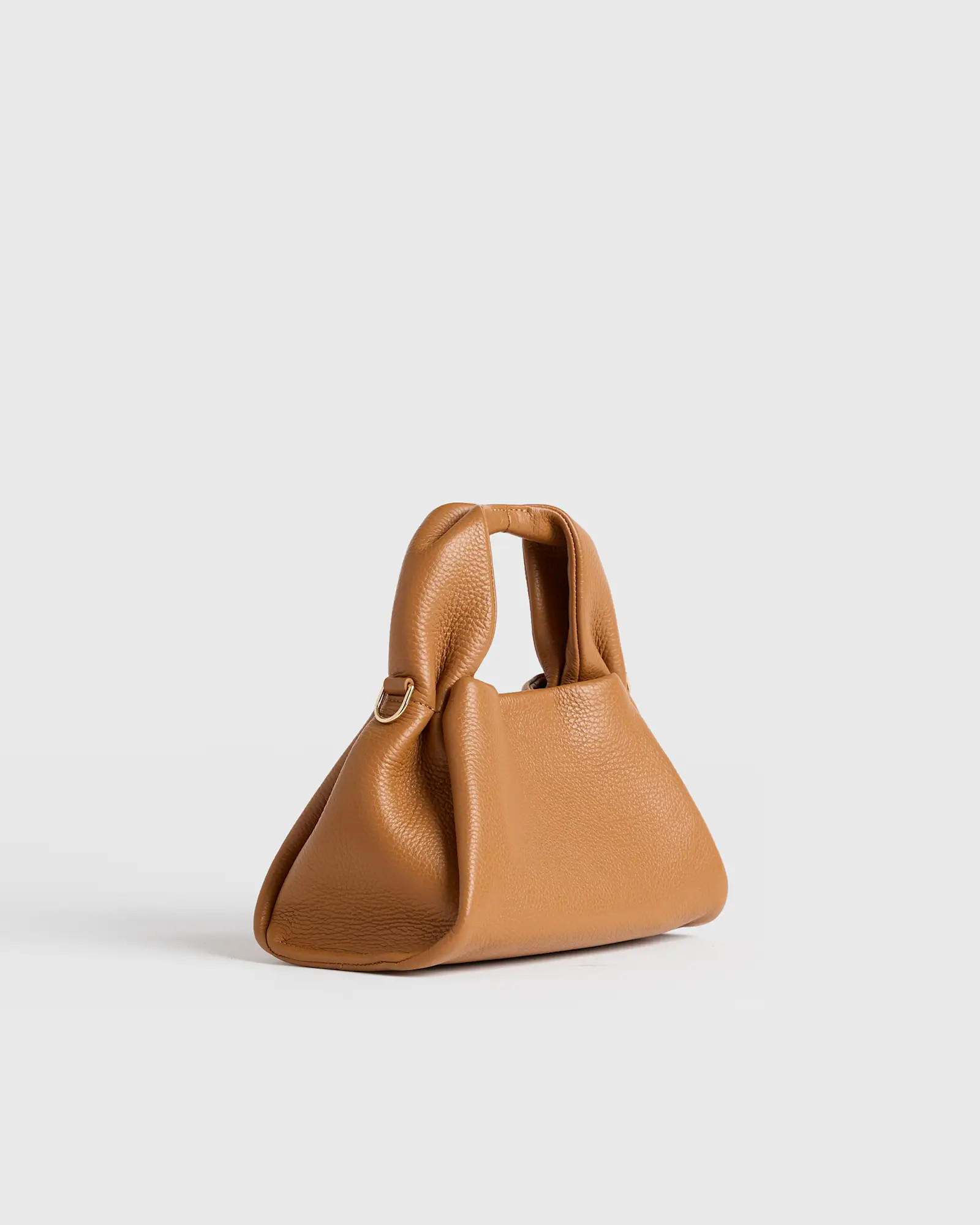 Italian Leather Trapeze Crossbody in Cognac | Quince