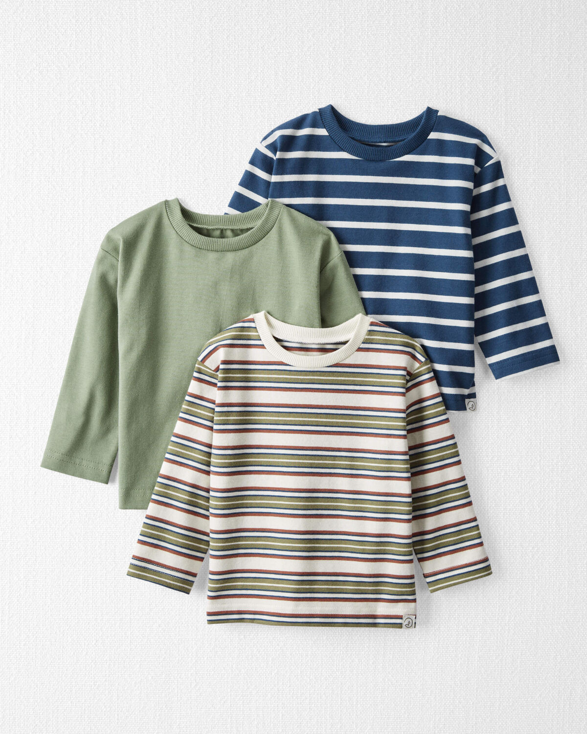 Baby 3-Pack Organic Cotton T-Shirts in Stripes - Little Planet | Carter's | Carter's Inc