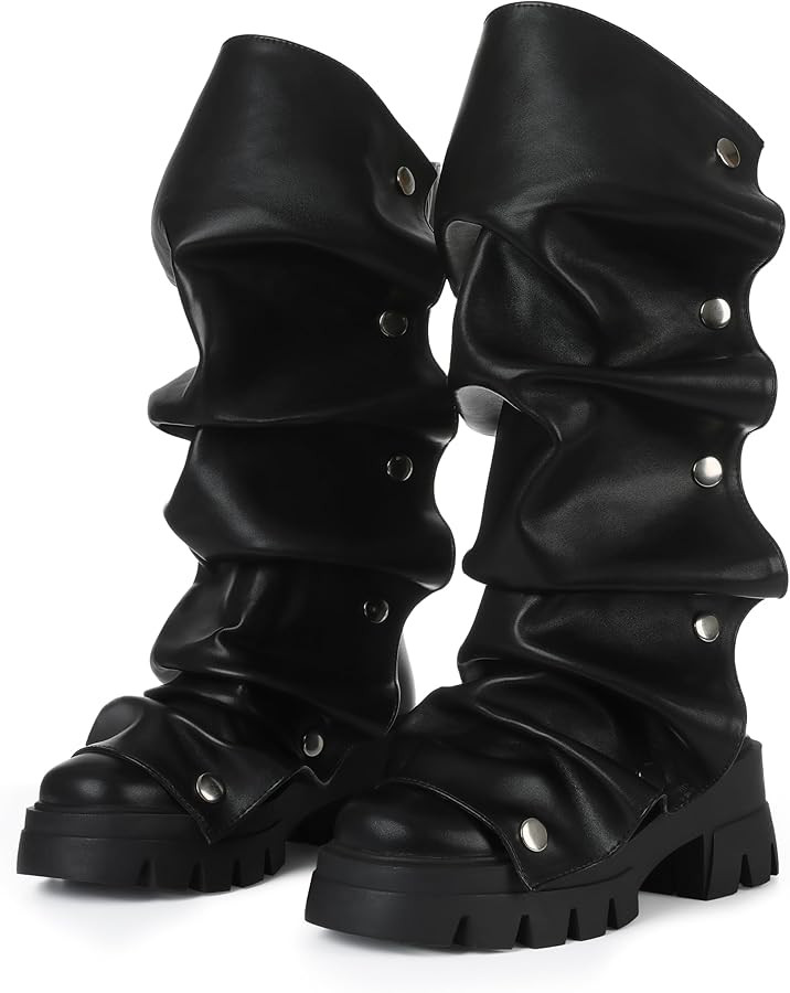 VOMIRA Slouchy Boots for Women Fold Over Boots | Amazon (US)