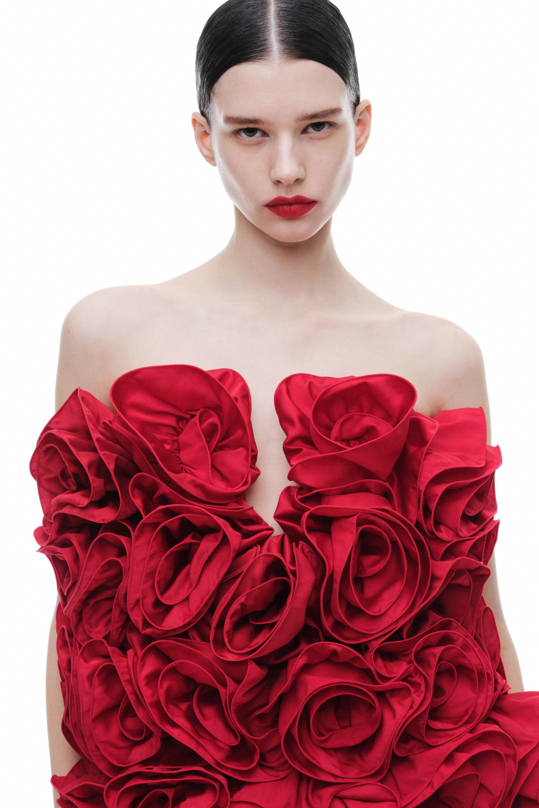 Satijnen jurk met ruches | H&M (DE, AT, CH, NL, FI)