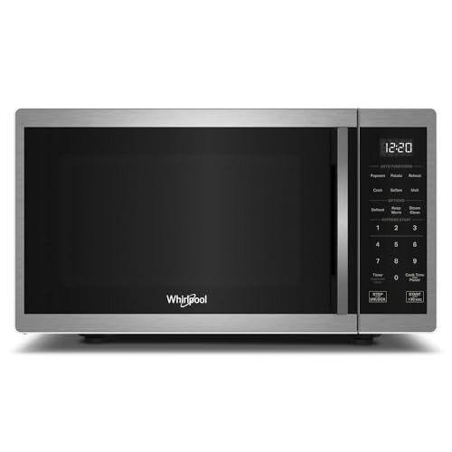 Whirlpool WMCS3019RS Countertop Microwave with Turntable 0.9 Cu. Ft, Steam Clean, 900 Watt Microwave, Stainless Steel | Amazon (US)