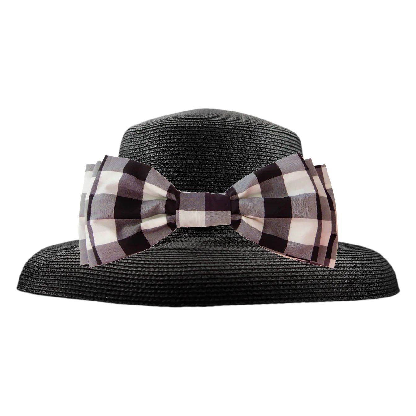 Hepburn Hat with Grande Brim with Interchangeable Bows & Flowers | Dress For Cocktails