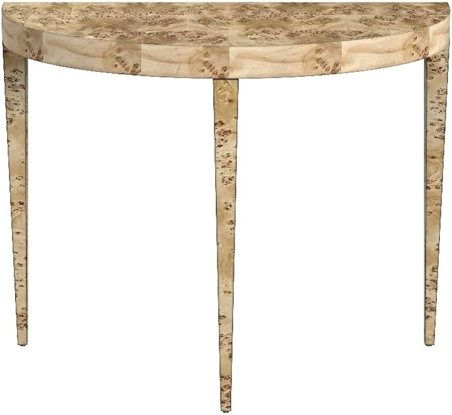 Bowery Hill Mid-Century Wooden Light Burl Console Table - Brown | Amazon (US)