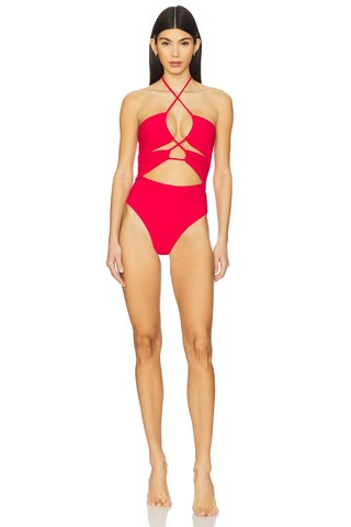 BOAMAR Neff One Piece Swimsuit in Red Cherry from Revolve.com | Revolve Clothing (Global)