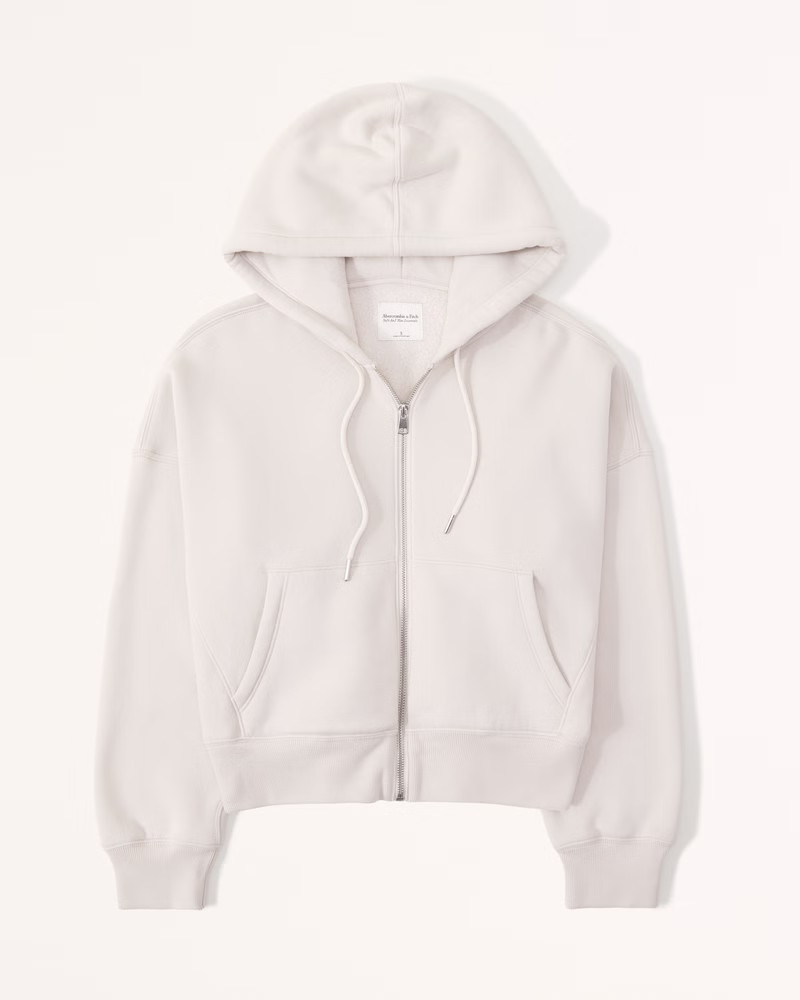 Essential Ribbed Sunday Hooded Full-Zip | Abercrombie & Fitch (US)