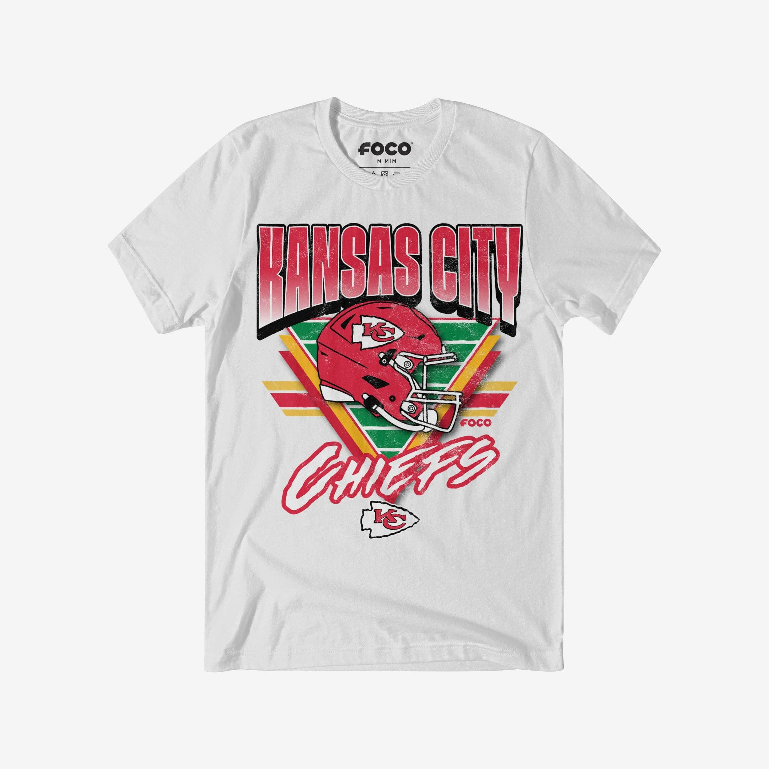 Kansas City Chiefs Triangle Vintage T-Shirt - M | FOCO inc
