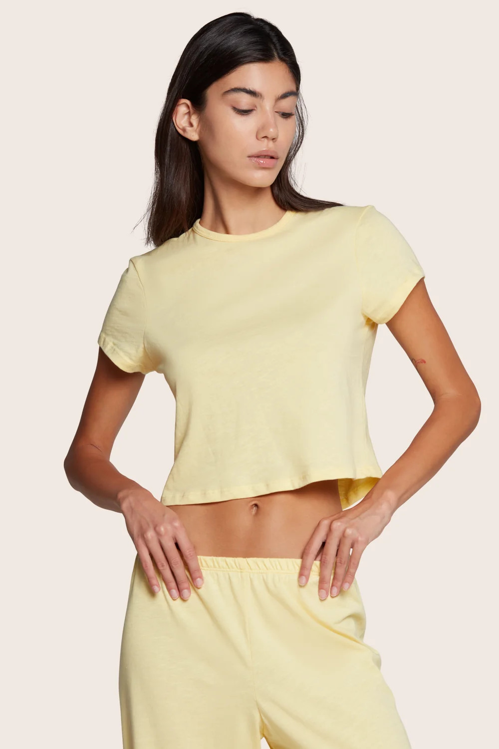 CLASSIC COTTON DAILY LINNY TEE - LEMONADE | SET Active