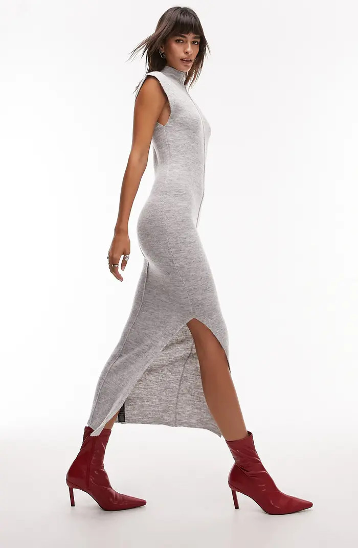 Exposed Seam Knit Midi Sweater Dress | Nordstrom