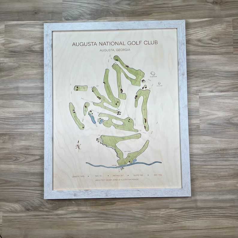 Augusta National Golf Club Golf Course Map Golf Gift - Etsy | Etsy (US)