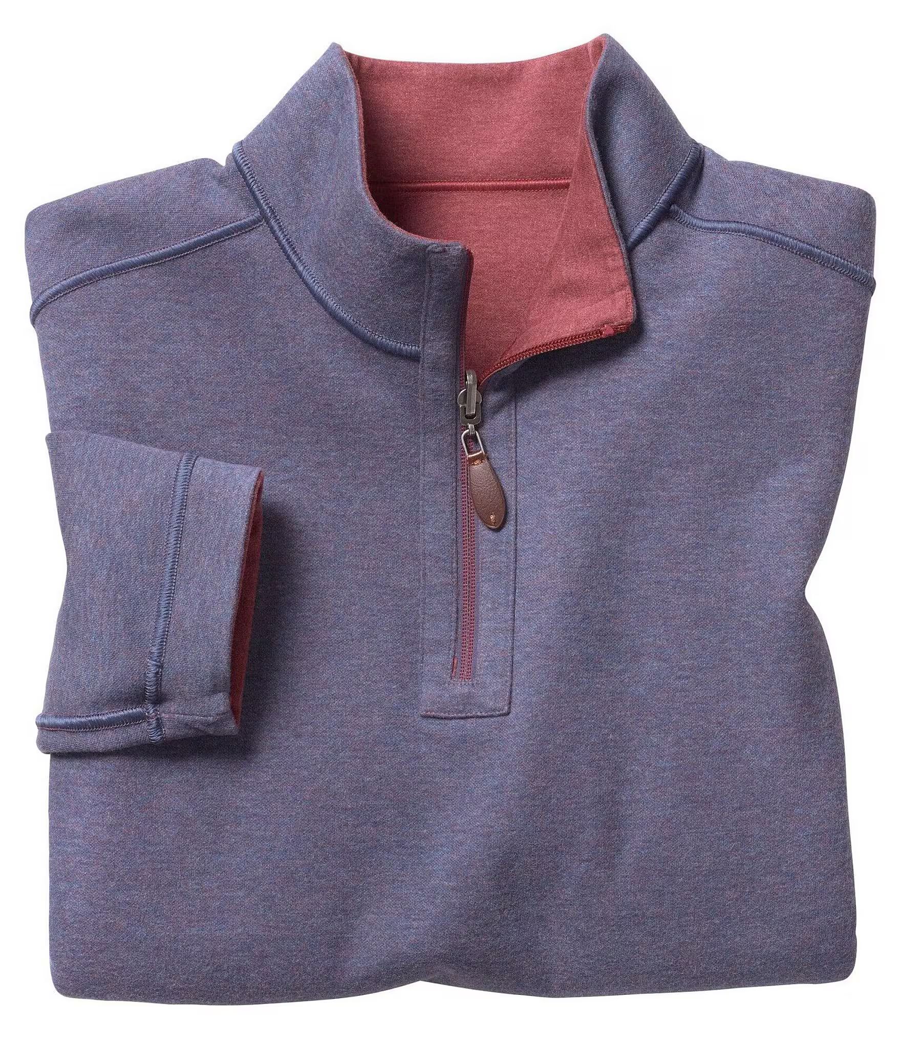 Reversible Solid Quarter-Zip Pullover | Dillards