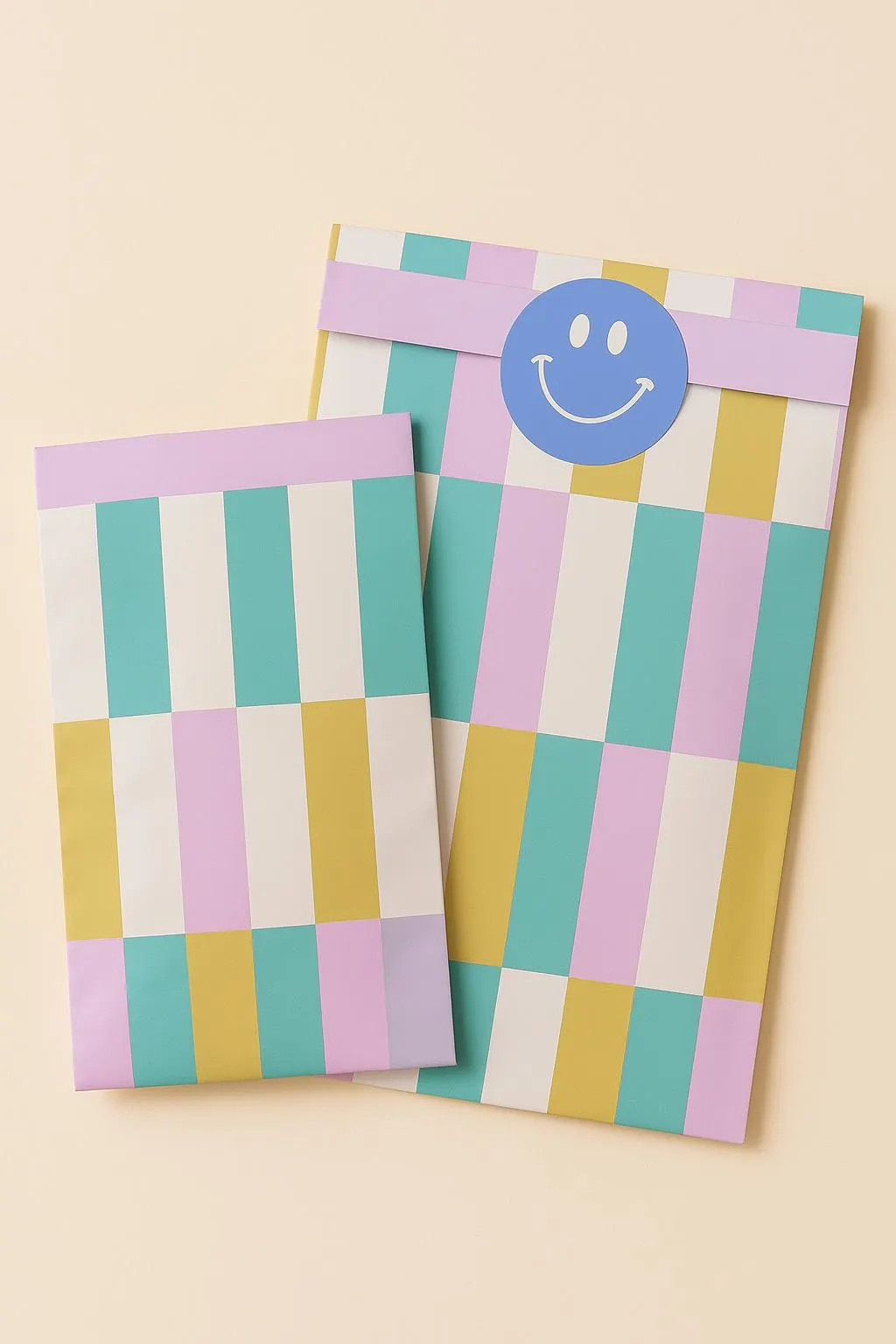 Papiertasche Retro Stripes Geburtstag Geschenktüten Verpackung Flatbag Kindergeburtstag Mitgebseltüten Papiertaschen | Etsy (Global)
