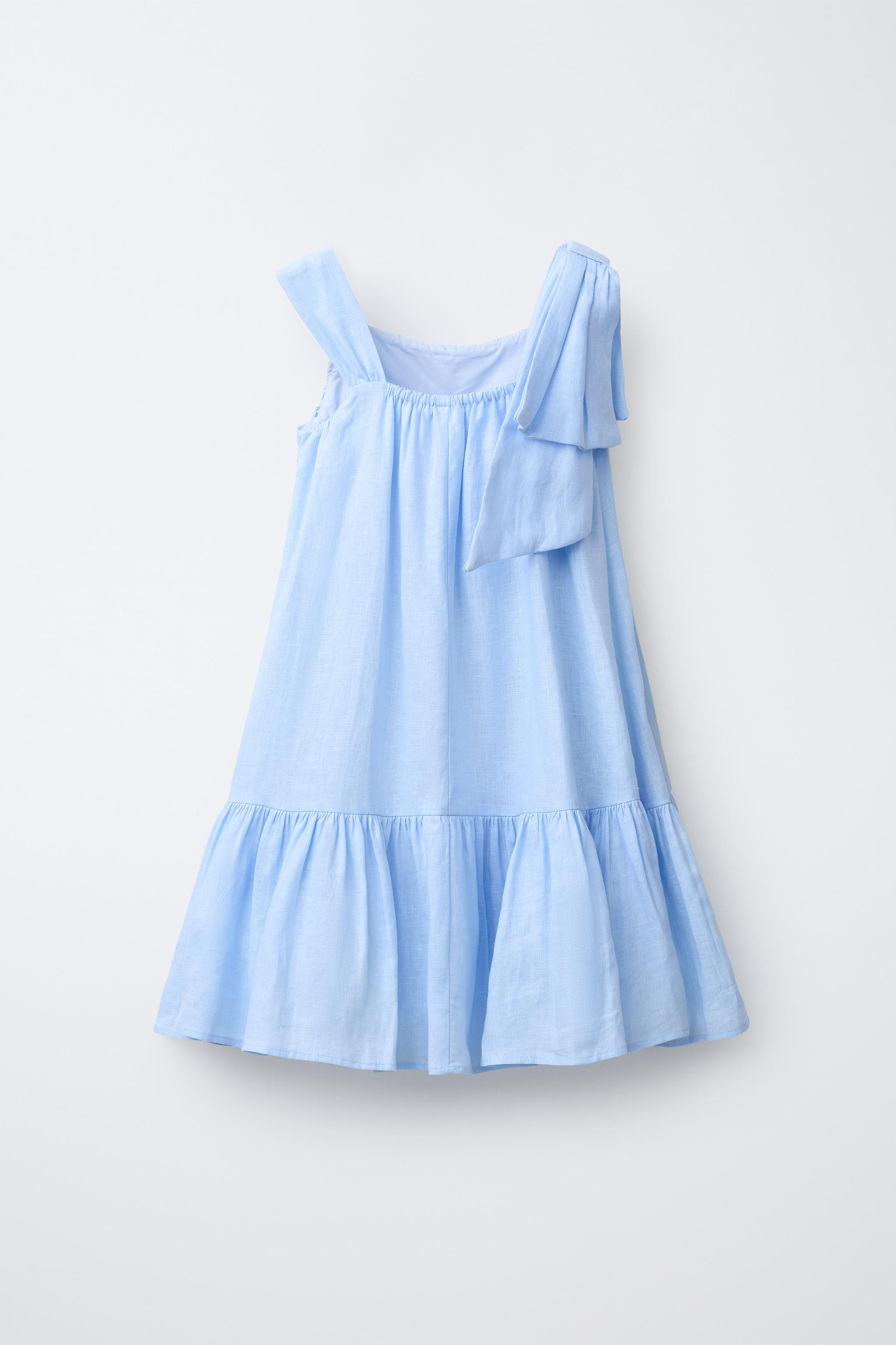 LINEN BOW DRESS | Zara US