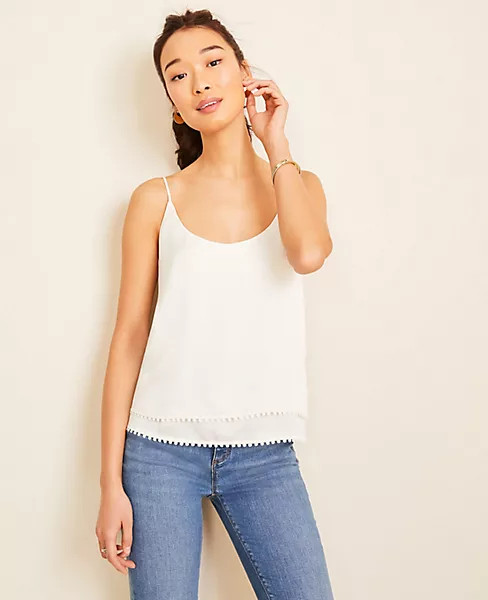 Bobble Trim Layered Cami | Ann Taylor | Ann Taylor (US)
