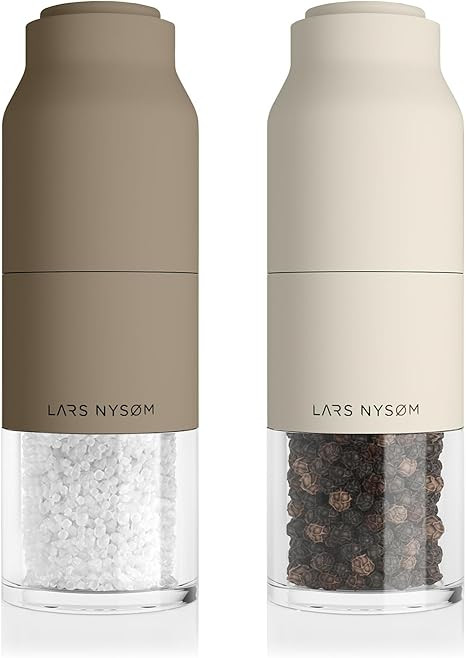 LARS NYSØM Salt and Pepper Grinder Set Stainless Steel with Adjustable Grinder I Bottle Design S... | Amazon (US)