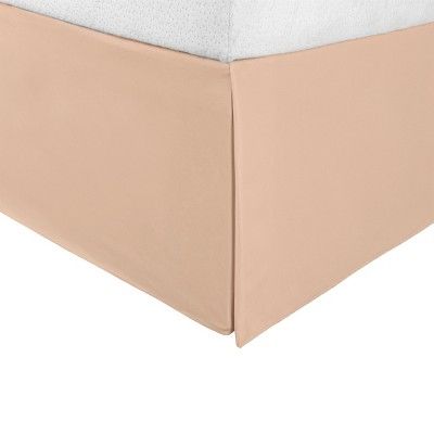 Infinity Embroidered Microfiber Wrinkle-Resistant Bed Skirt with 15” Drop, King, Tan - Blue Nil... | Target