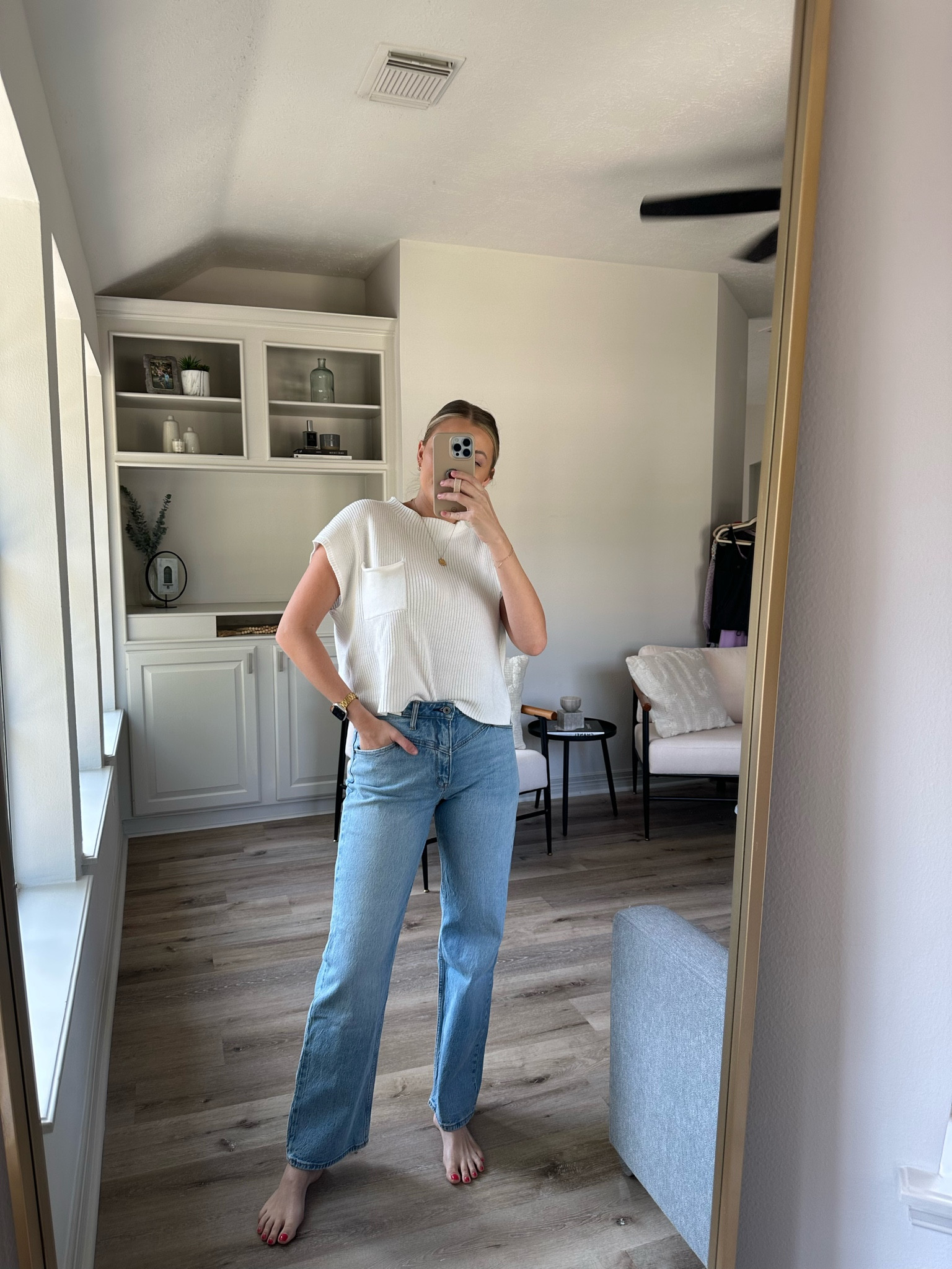 Fall outfit
Sweater in small
Jeans in 27R

#LTKstyletip #LTKunder100 #LTKSeasonal