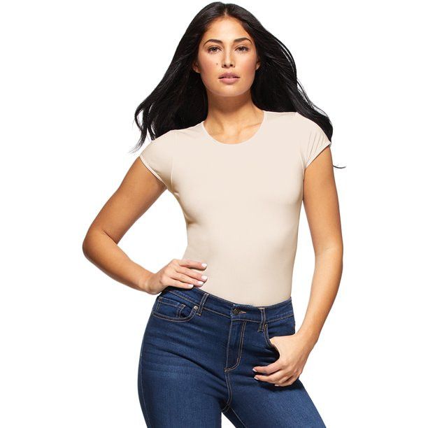 Sofia Jeans by Sofia Vergara Cap Sleeve Seamless Bodysuit, Women's | Walmart (US)
