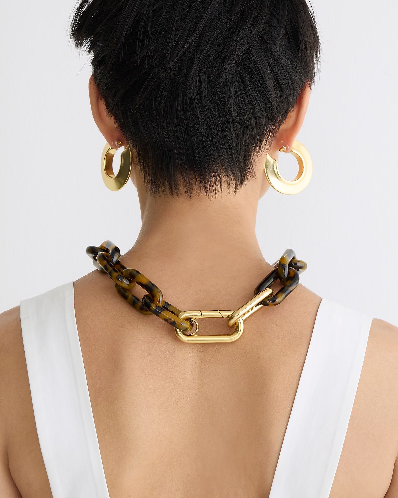 Tortoise shell chainlink necklace | J.Crew US