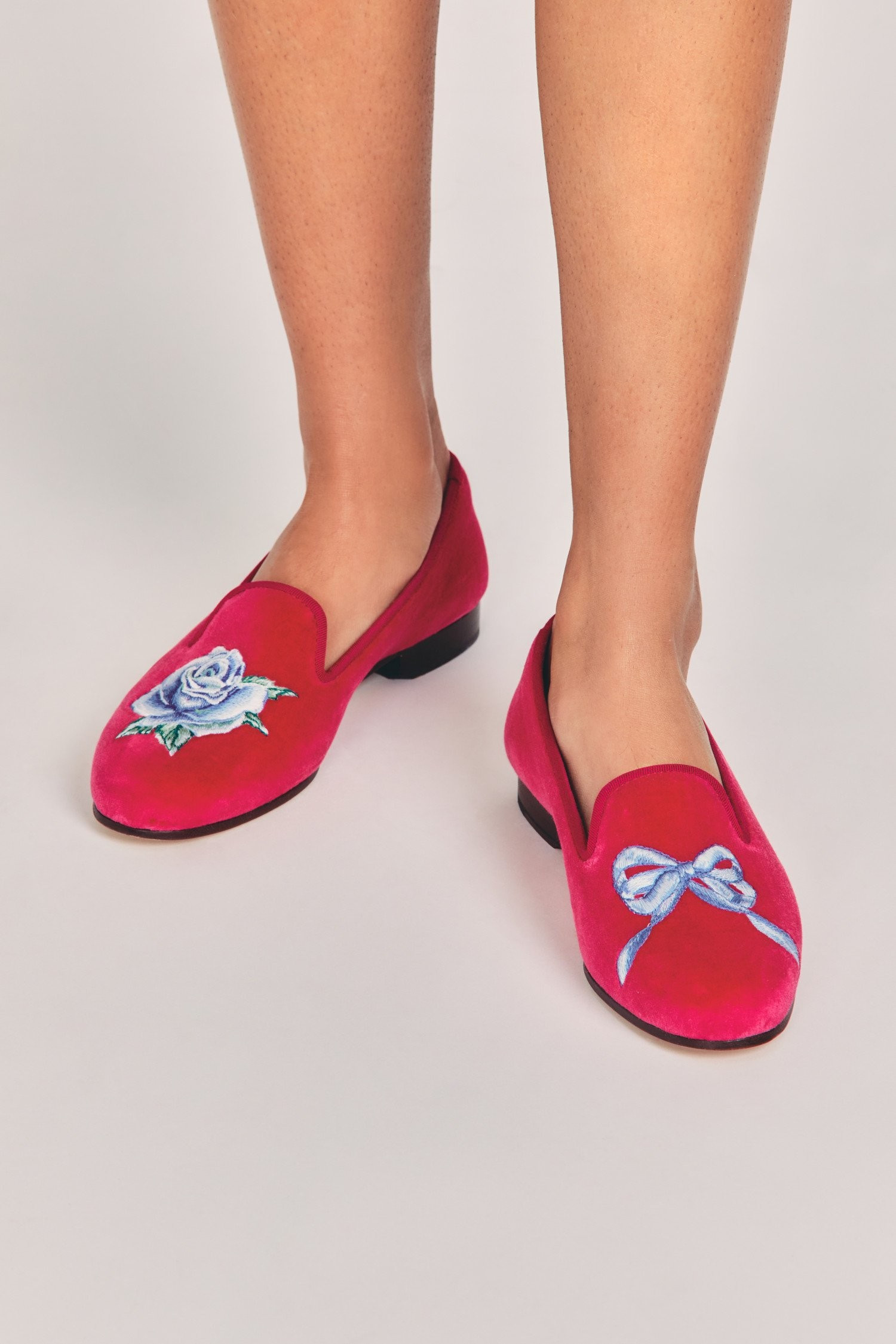 LoveShackFancy x Stubbs & Wootton Rose Bow Slipper | LOVESHACKFANCY