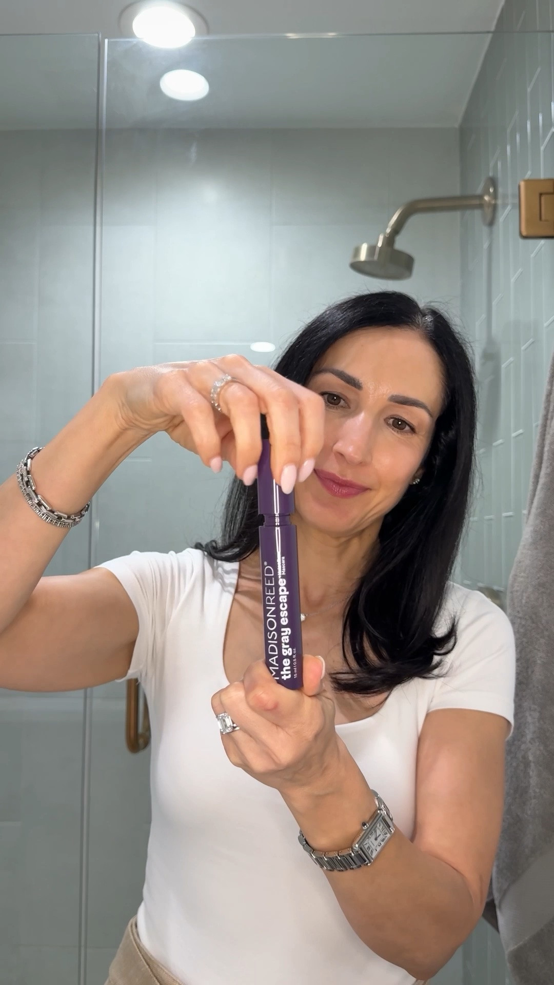 f you have dark hair, you know... those gray roots don't stay hidden for long🤍
Mine tend to show up faster than I'd like between color appointments, so I've been keeping the Madison Reed Grey Escape Root Touch Up Wand on hand for those in-between weeks.

I love that it gives me quick, natural-looking coverage exactly where I need it, and as a bonus, it also helps smooth the little flyaways around my hairline.

It's become one of those beauty products I genuinely reach for when I want to feel a little more polished before heading out the door.

If you've been looking for an easy in-between appointment solution, this one's worth a try. ✨

#LTKOver40 #LTKmomlife