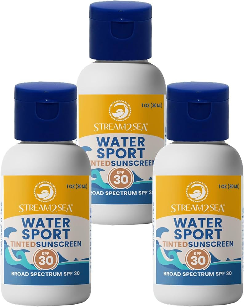STREAM 2 SEA SPF 30 Tinted Sunscreen Biodegradable and Reef Safe, 1 Fl oz Pack of 3 Travel Size P... | Amazon (US)