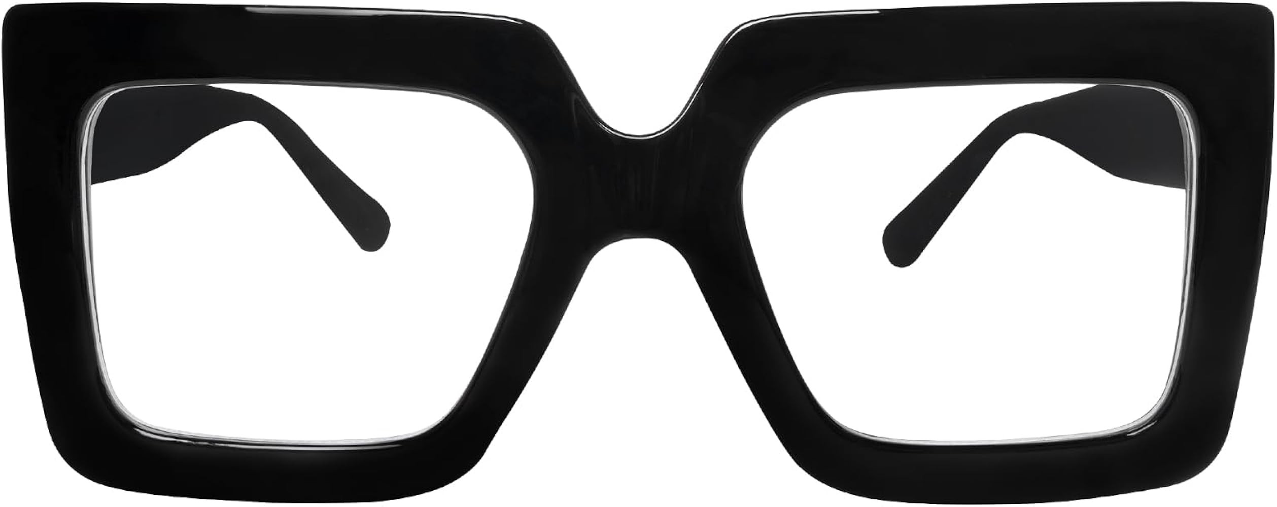 hoyuwak Oversized Square Blue Light Glasses Big Frame Computer Eyewear Thick Fashion Clear Glasse... | Amazon (US)