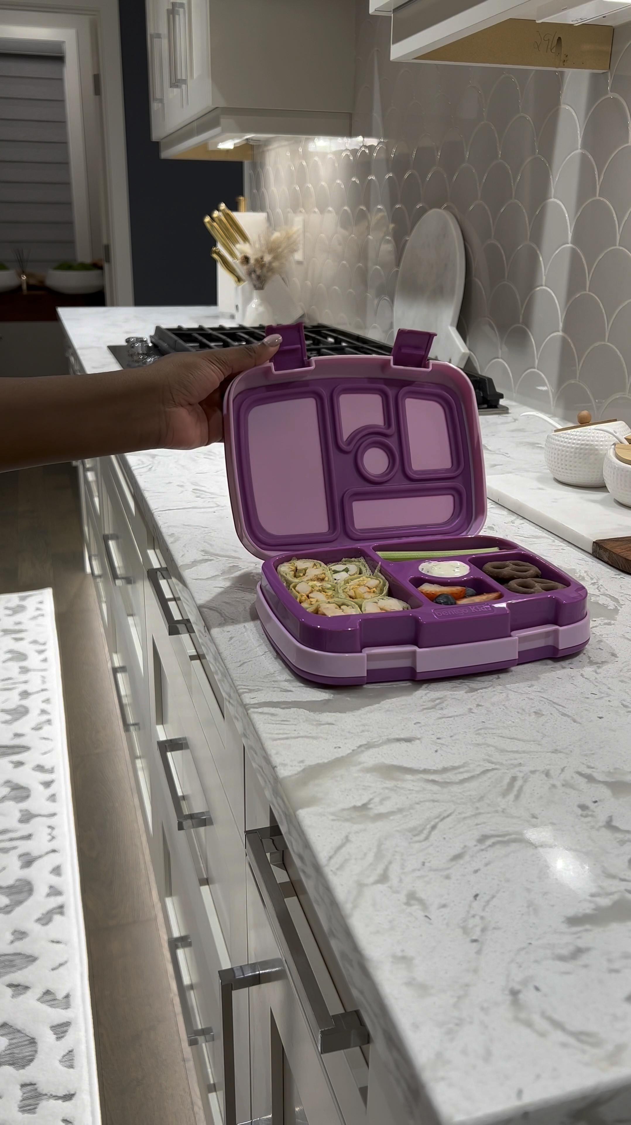 
Kids’ Lunch Idea ☺️

* Chipotle Chicken Wraps - made with chopped red onions, mixed peppers, chipotle sauce, Monterey Jack cheese, grilled chicken breast on a whole wheat tortilla shell/wrap 

* Celery sticks

* Baby Carrots

* Strawberries 

* Blueberries 

* Chocolate covered pretzels 

* Ranch Veggie Dip 

I love how compact this bag is. It come with an inbuilt lunch bag underneath… less items to carry for your littles ☺️ … The lunch boxes come in various colors - if you want neutral or pastel options. 

Let me know if you would want me to do more of these 🫶🏽💕

#LTKkids #LTKstyletip #LTKsalealert